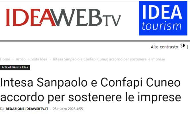 Intesa Sanpaolo e Confapi Cuneo accordo per sostenere le imprese