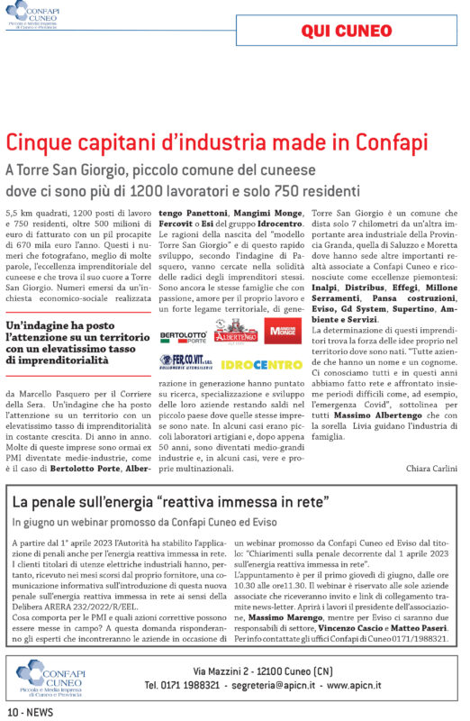 Cinque capitani d’industria made in Confapi